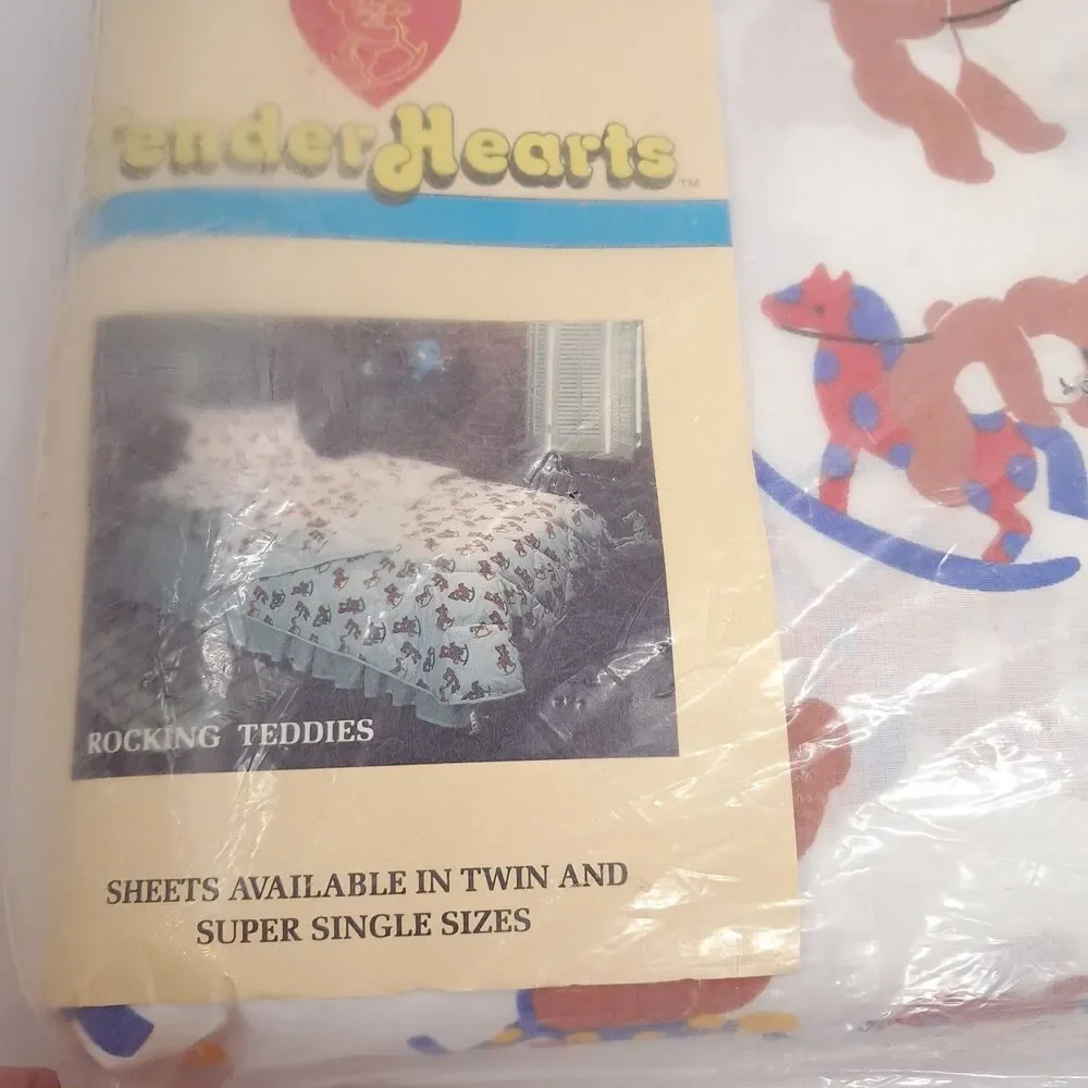 Eastern Waterbed Sheet Rocking Teddies teddy bears Tender Hearts Super Single